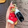 Weihnachten Mini Strickmütze Schlüsselanhänger Handgestrickte Handschuhe Weihnachtsmütze Anhänger Strickmütze Weihnachts-Handschuhe Schlüsselanhänger Neujahr
