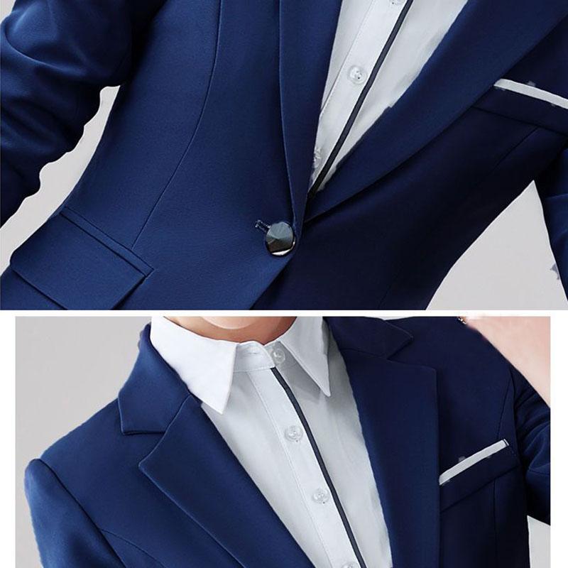 Suit Suit Women's Long-sleeved Spring and Autumn Formal Wear Business Wear Solid Color Set Two-piece Suit