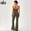 Women's Open Back Yoga Jumpsuit: Butt-Lifting Micro Flare Pants with Bare Feel Fit