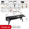 Foldable Widened Camping BBQ Grill Set