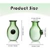 1Pc Cat Whiskers Mini Glass Vases Magnetic Tiny Vases Refrigerator Decor Small Plant Kitchen Office Cat Dog Whisker Holder Gift