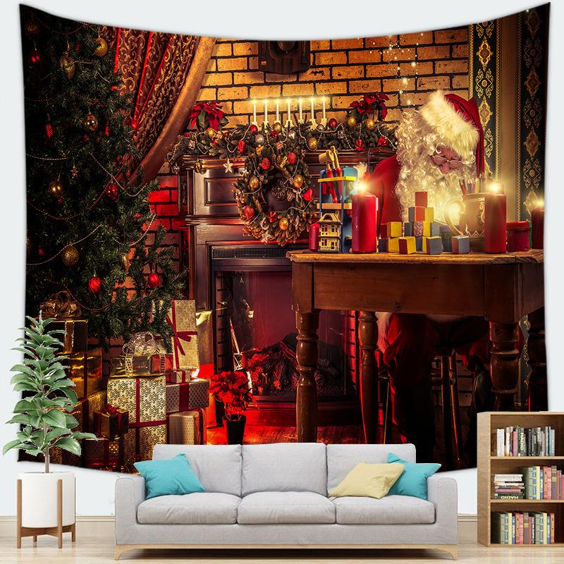 Bedroom Home Interior Christmas Series Tapestry Wall Hanging