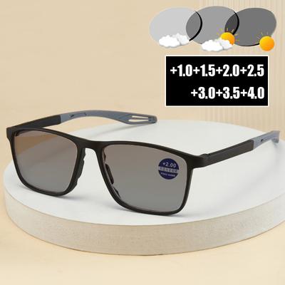 Ultralight Pochromic Presbyopia Glasses Vintage TR90 Sports Color Changing Sunglasses Finished Reading Eyewear 0 To +4.0