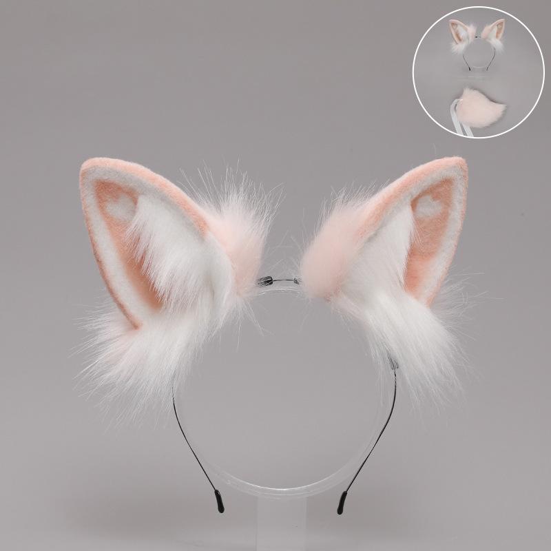 Two-dimensional rabbit ears, animal ears, headbands, comics props, Japanese plush rabbit ears, rabbit tail set