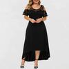 Vår Höst Dam Formell Klänning Spets Elegant Klänning Off Shoulder Plus Size Lång Sommarklänning Oregelbunden Fåll Maxiklänning Streetwear