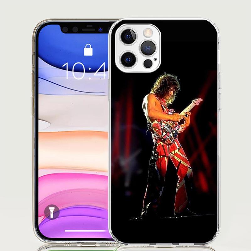 Eddie Van Halen Graphic Guitar Case Phone Cover for iphone 16 15 14 13 12 Mini 11 Pro Max 16E X XS XR 7 Plus 8 + SE 2020 Trend F