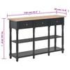 Tables Console Table Black 110X30x76cm Engineered Wood