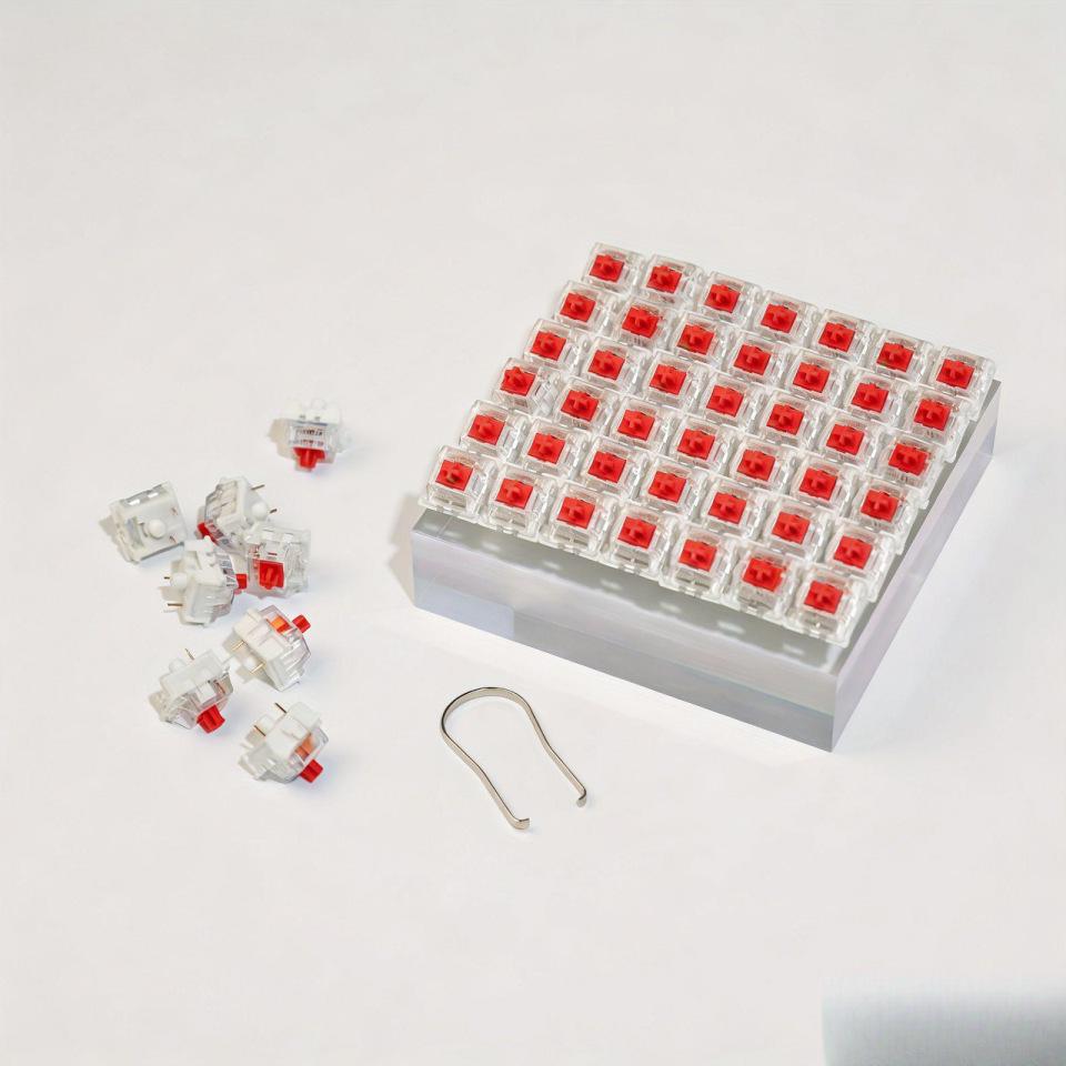 

iTLY Mechanical Keyboard Switches: Cross Blue, Brown, Black, Red - Bestseller Black Switches 50pcs + Metal Keycap Puller