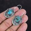 Tibetan Turquoise Gemstone Earring Vintage Earring Handmade Jewelry 925 Sterling Silver Earring Unique Jewelry Drop Earring Gifts For Mother