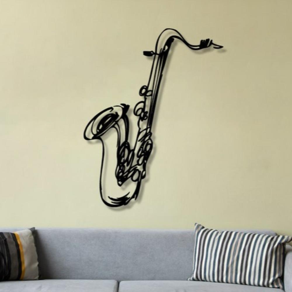Jazz Saxophone Metal Wall Art, Music Decor for Home