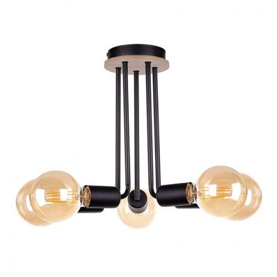 Ceiling Lamp 5xE27 VENNA WOOD BLACK