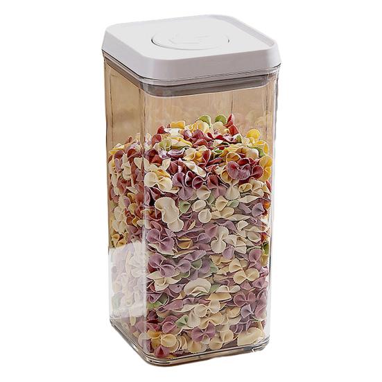 Airtight Food Container with Pop Lid Stackable Kitchen Pantry Organizer One Button Opening Flour Sugar Container for Cereal Rice Flour Pasta Snacks