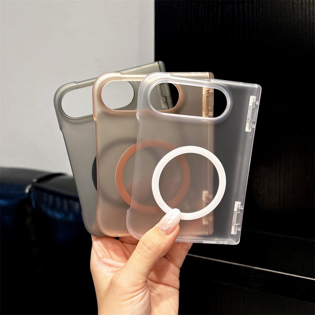 Ochrona zawiasu Przezroczysta do etui na telefon Magsafe Magnetic For Apple iPhone Ultra 18 Fold Ładowanie bezprzewodowe Odporna na wstrząsy Pokrowiec