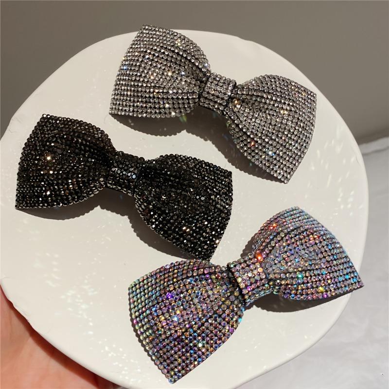 Elegante Damen-Haarspange mit Strass-Schleife, Funkelndes Harz-Design, Ideal für den Alltag & Besondere Anlässe, Perfektes Valentinstagsgeschenk