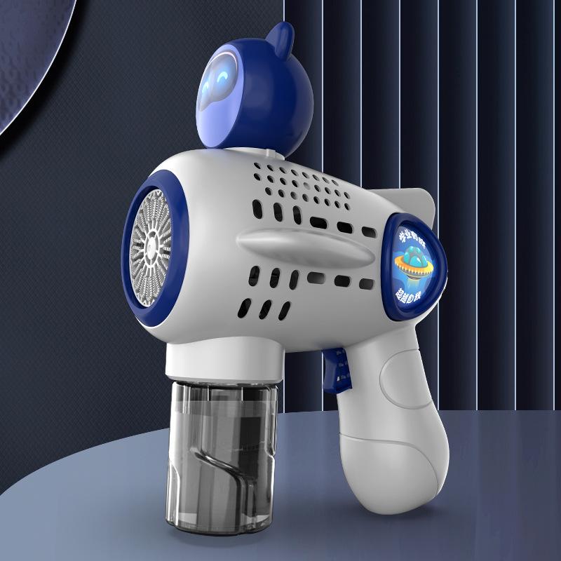 Bubble Blower Rocket Toys Astronaut Bubble Gun Astronaut Fully Automatic Bubble Gun Popular Handheld Light Projection Bubble Gun