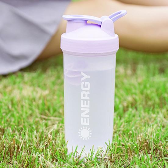 500ml Šejkr s míchací kuličkou Nepropustný PP Snadno míchá proteiny Kelímek na vodu pro fitness
