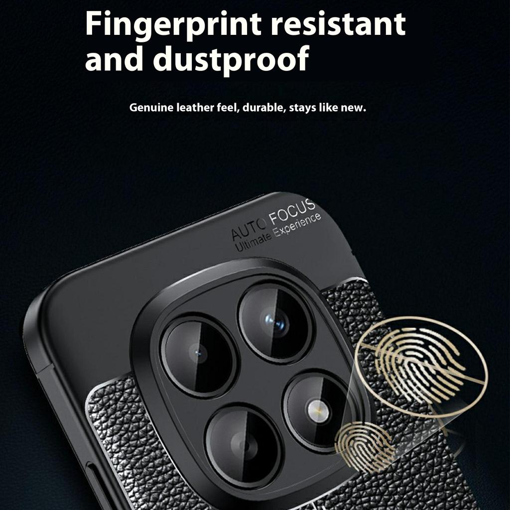 For Xiaomi Poco M8 5G/Redmi Note 15 5G (Global) Case Litchi Texture TPU Flexible Phone Cover, Black