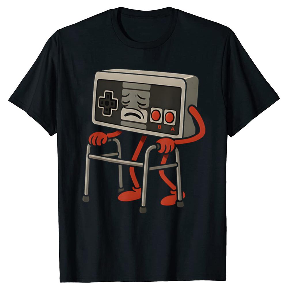 Funny Old Gamer Gaming Retro 80s 90s Video Game Old Gamer T Shirts Men Humor Streetwear Tee Short Sleeve Unisex Loose Clothing