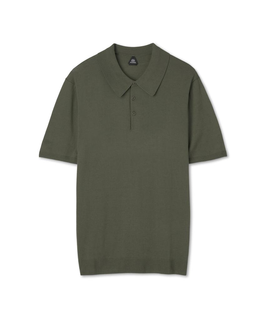 MAN ON THE BOON Polo Knit T-Shirt Olive
