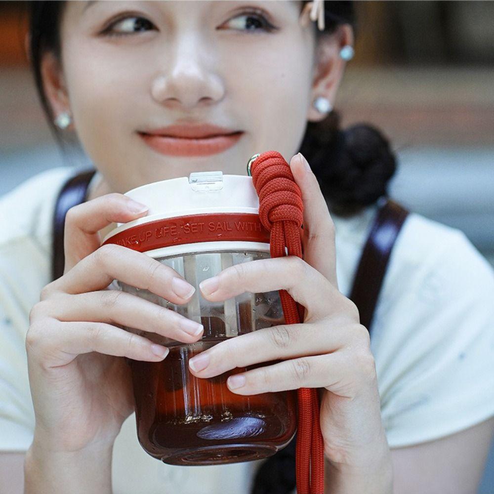 530ml Cold Brew Cup Airtight Lid Leakproof Teacup Drink Mug Coffee Cup  Outdoor Use