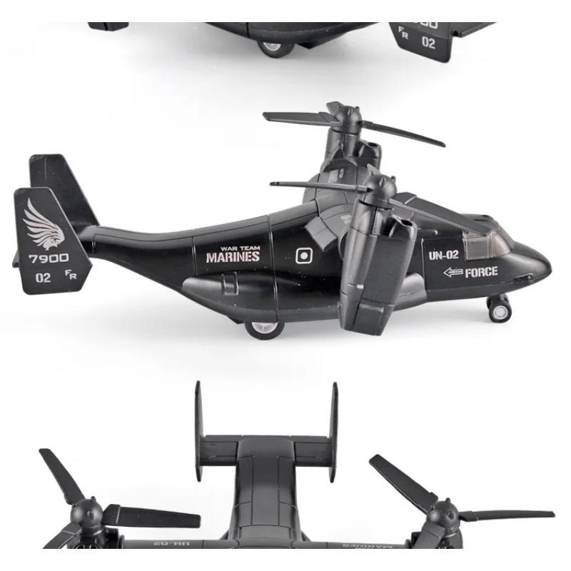 Diecast Alloy Simulated Osprey Transporter Fighter Aircraft Aviation Model Military Transport Aircraft Kid Toy Collect Ornament