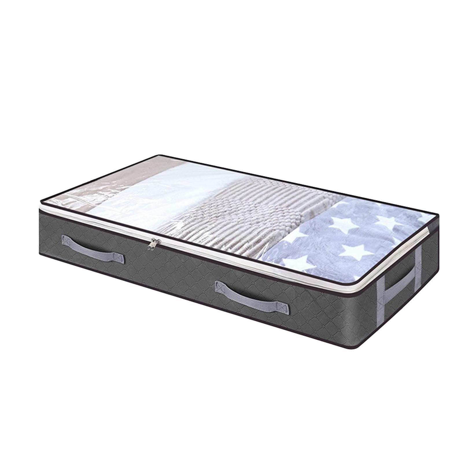 

1/2/3/4 шт. Сумки для хранения под кроватью, Складной ящик для одежды большой вместимости, Нетканый органайзер на молнии для одеял, пододеяльников, постельного белья