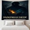 Rainbow Six Siege Nyomtatott Faliszőnyeg, Háttér, Könnyen Felszerelhető, Ideális Hálószobába, Irodába és Nappaliba, Esztétikus Falra Akasztható Díszekkel.