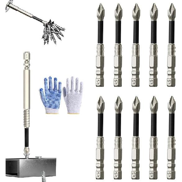 Tidepick High-Magnetic Screwdriver Drill Bit Set, Lagonshop Strong Magnetic Durability Driver Bit, Anti-Slip Magnetic Electric Screwdriver Set,