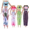 4 Stück/Packung Handgemachte Modekleidung für 11,5 Zoll/30 cm Puppen Y2k Lässiges Oberteil und Hose Puppenzubehör Spielzeug für Mädchen Anziehspiel