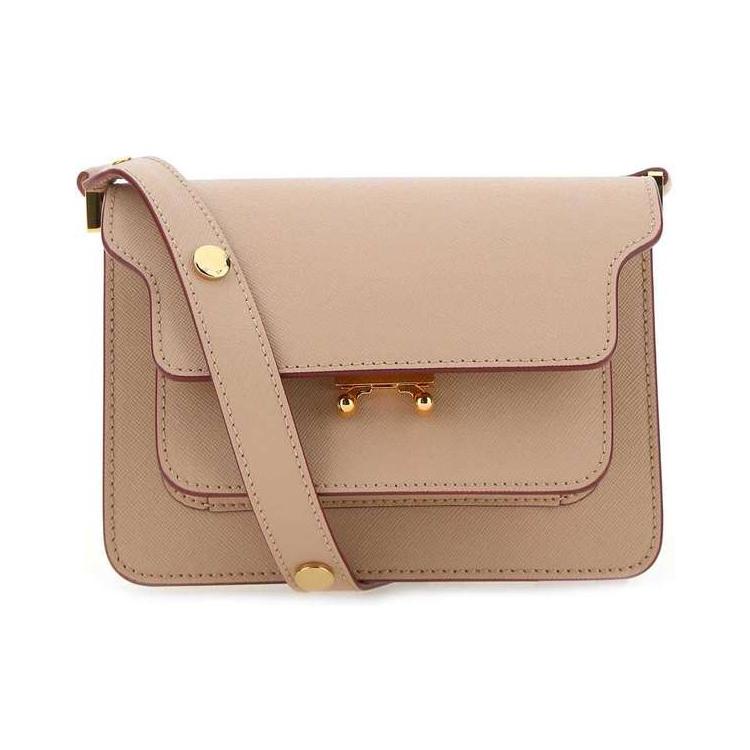 

Новая сумка через плечо из телячьей кожи MARNI, сумка кроссбоди мини женская экрю SBMPS01U07LV520-Z433O 18.0*6.1*11.9CM