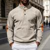 Men's Loose Fit Corduroy Sweatshirt Vintage Color Block Stand Collar Long Sleeve Casual Pullover for Spring and Fall