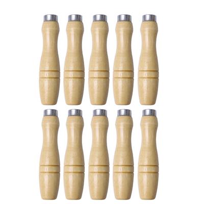 10Pcs Ergonomic Wooden Handle For Hand Tools Screwdrivers High Grade Material Metal Woodworking Rasp Hand Files Workshop Tool