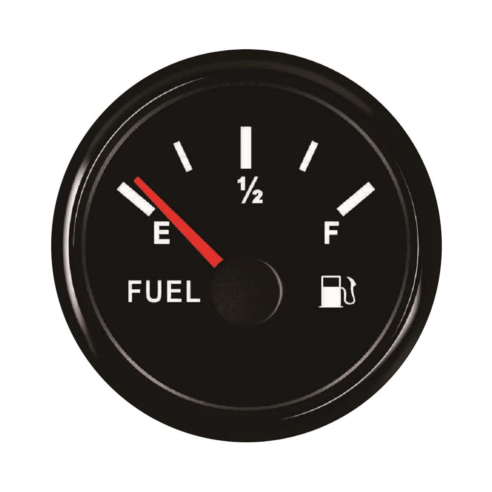 RHAXEL Fuel Level Gauge 0-5V Signal 52mm (2'') with Red Backlight 9-32V for Motorcycle Vessels
