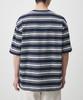 MUSINSA STANDARD Cluster Stripe Relaxed T-Shirt 2 [Navy]