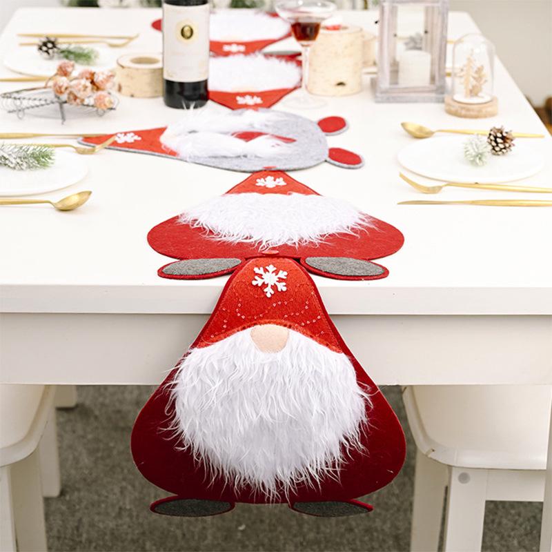 High-End Christmas Red Plaid Table Runner: Dining, Restaurant, Sideboard, Cabinet, and Buffet Decoration.