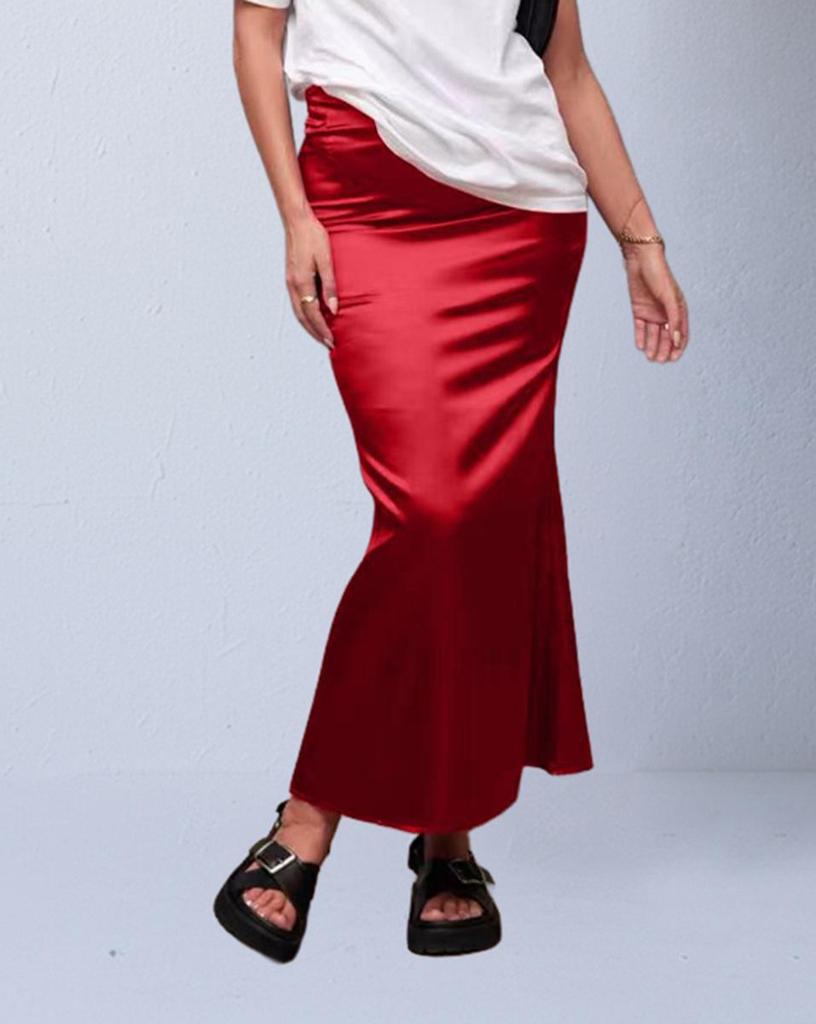 Satin Midi Mermaid Skirt - New Autumn Colors