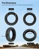 Tire for NIU KQi2 Pro Scooter, 10x2.30-6.5 Tubeless Replacement Tire , Durable Anti-Slip