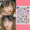 Bunter Herzform Diamant Edelstein Aufkleber 3D Gesicht Strass Tattoo Lidschatten Aufkleber für Festival Party Bühne Körper Make-up Bling