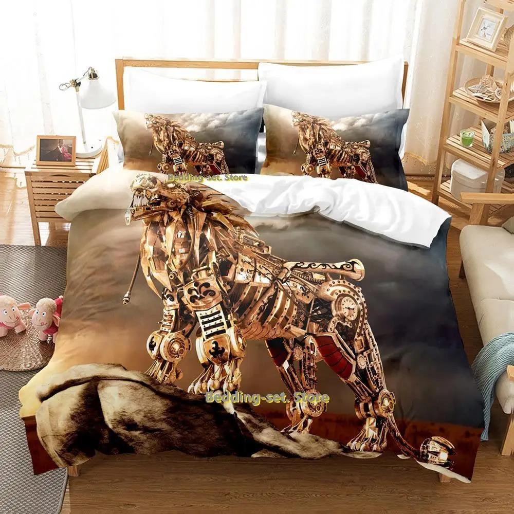 Ny Sci Fi Robot Sängklädesset Enkel Twin Full Queen King Size Sängset Vuxen Barn Sovrum Påslakanset Anime parure de lit Säng