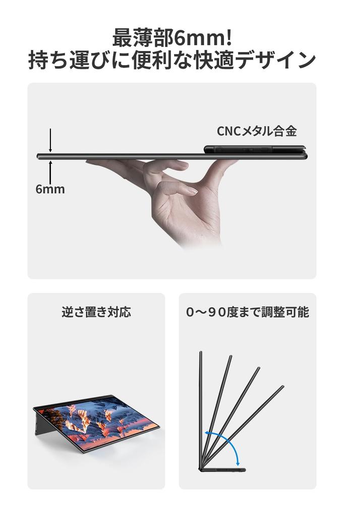 EHOMEWEI Mobile 144hz WQXGA QLED Quantum Dot Portable Matte Screen Case Manufacturer Monitor, 2.5K 16-inch 25601600 Monitor, [Windows/MacOS