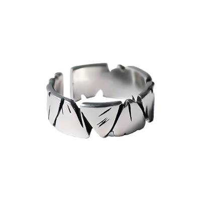 Bagues Ouvertes Ajustables pour Couples Argent Antique Design Minimaliste et Port Versatile Accessoire de Bijouterie de Mode