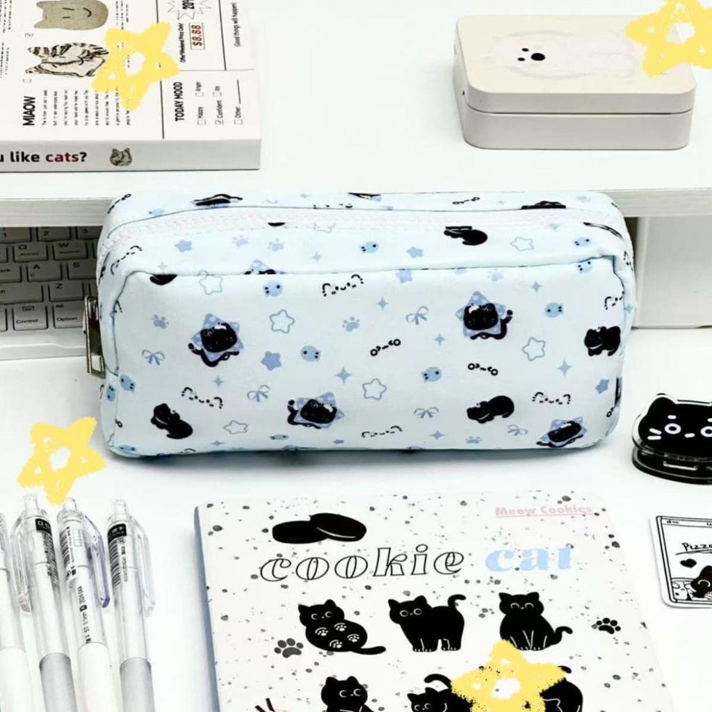 Cartoon Crayon Shinchan Large Capacity Foldable Pen Bag With Storage For Students