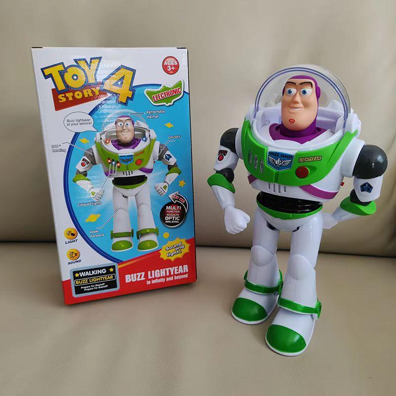 In Stock Toy Story Buzz Lightyear Electric Walking Robot Doll Action Figure Pixar Model Toy Suitable For Kids Birthday Gift