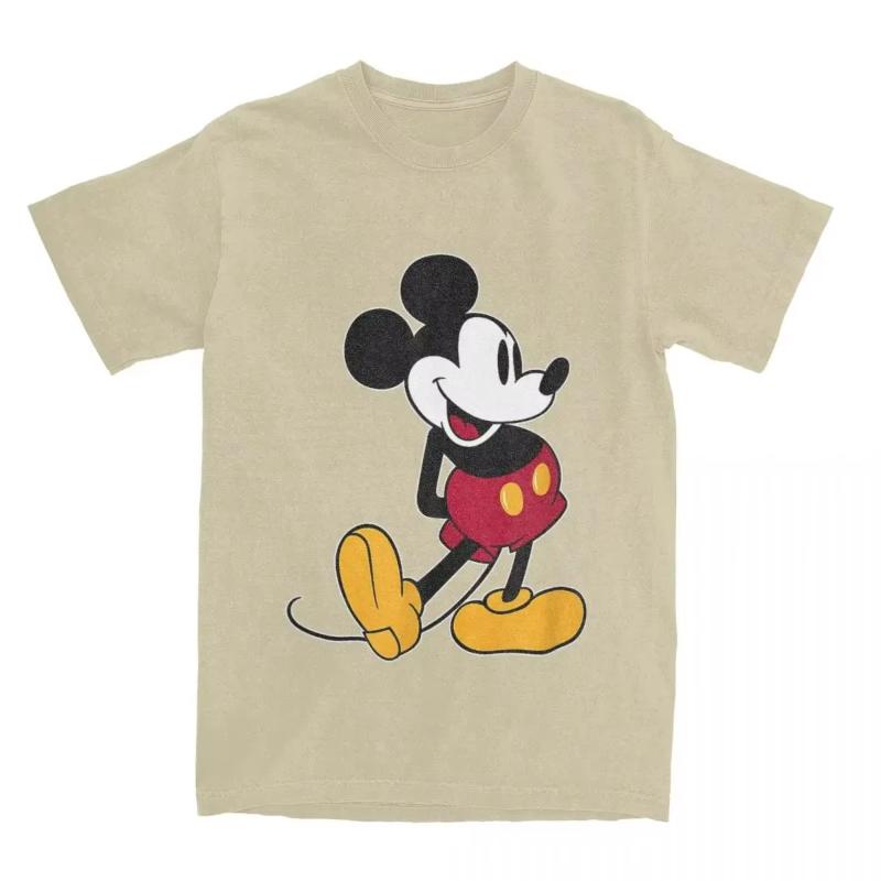 Micky Maus Cartoon Shirt Accessoires Herren Damen Reine Baumwolle Kreativ Kawaii T-Shirt Kurzarm Tops Alle Jahreszeiten