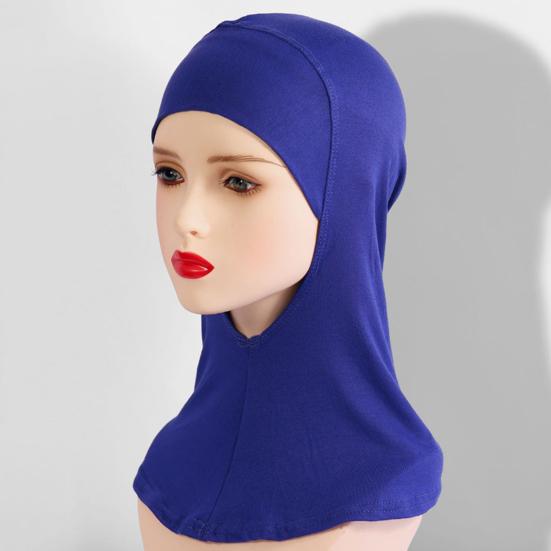 Women Headscarf Hat Solid Color Ethnic Top Hat Comfortable Elastic
