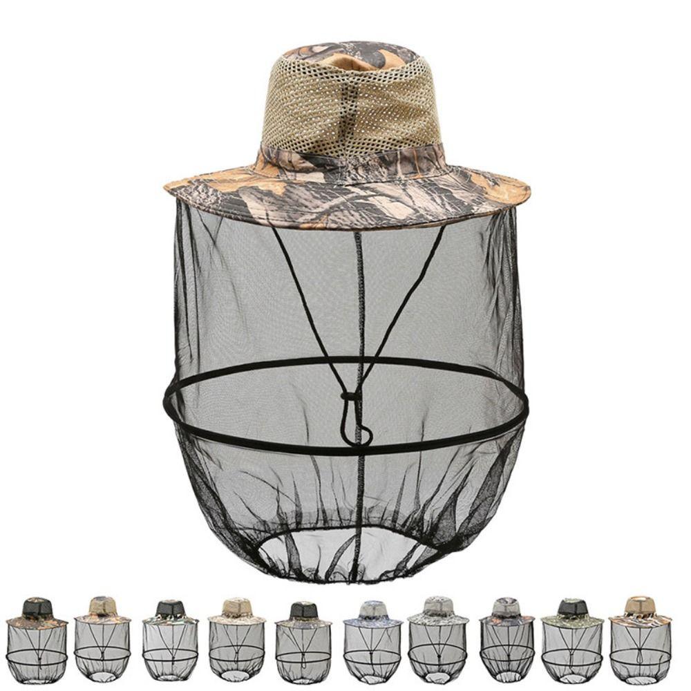 Foldable Fishing Sun Cap Outdoor Sunscreen Insect Proof Cap Summer Bucket Hat  for Men Women