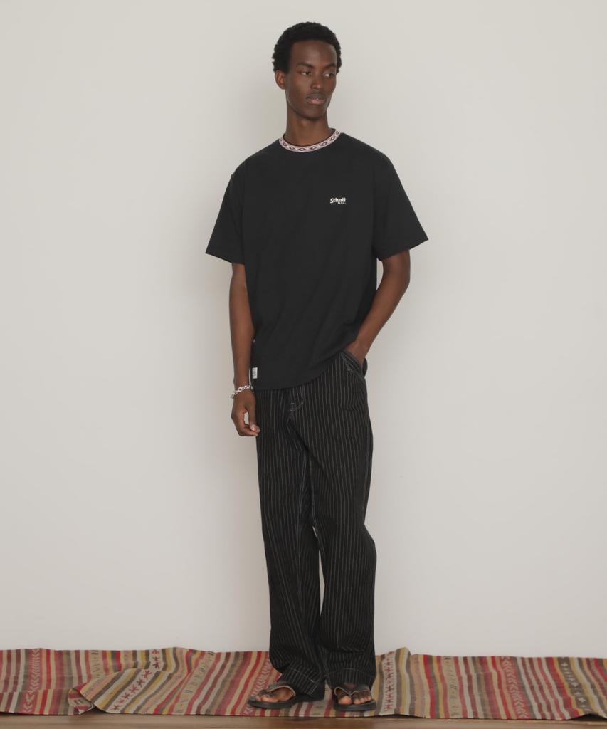 Schott NATIVE RIB SS T-SHIRT, Herren, Größe S, 010, Schwarz, 782-4134024