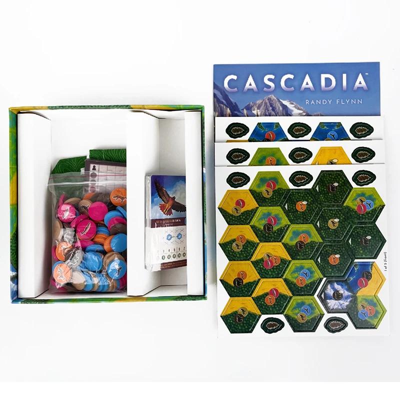 Cascadia Board Game Set English Chess Version Easy Rules Fast Play Educational Fun for Kids Adults and Family Gatherings