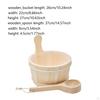 Sauna Wooden Bucket with Ladle Water Accessories Handle for Bathroom