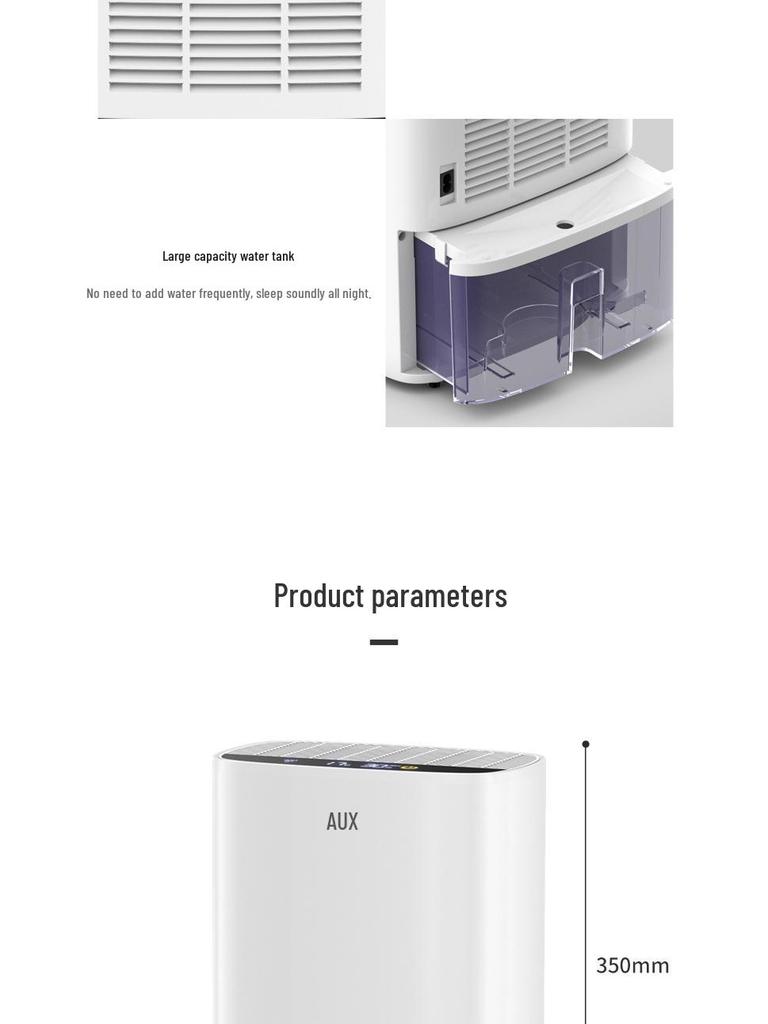 AUX High Power Indoor Dehumidifier - Bedroom & Home Moisture Absorber